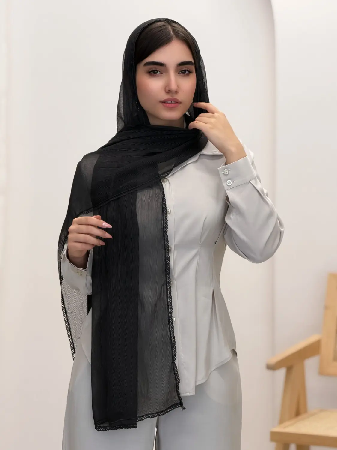 6493-شال ابریشم دلاریس